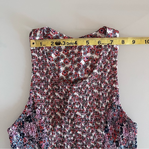 JAPNA | Pink & rose floral pattered halter racer back button up maxi dress - Picture 7 of 12